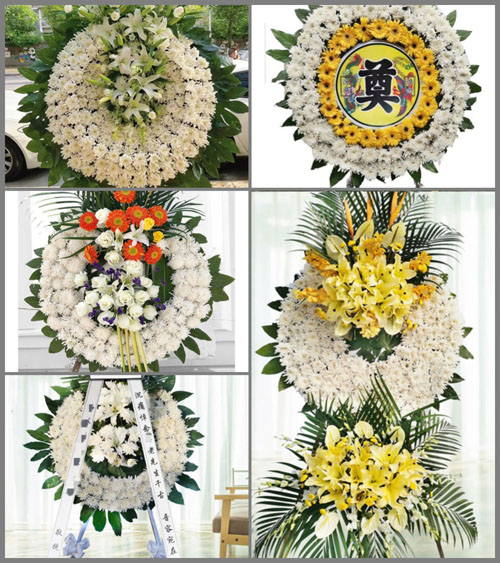 河南南阳镇平县马庄乡夹河李村花圈速递